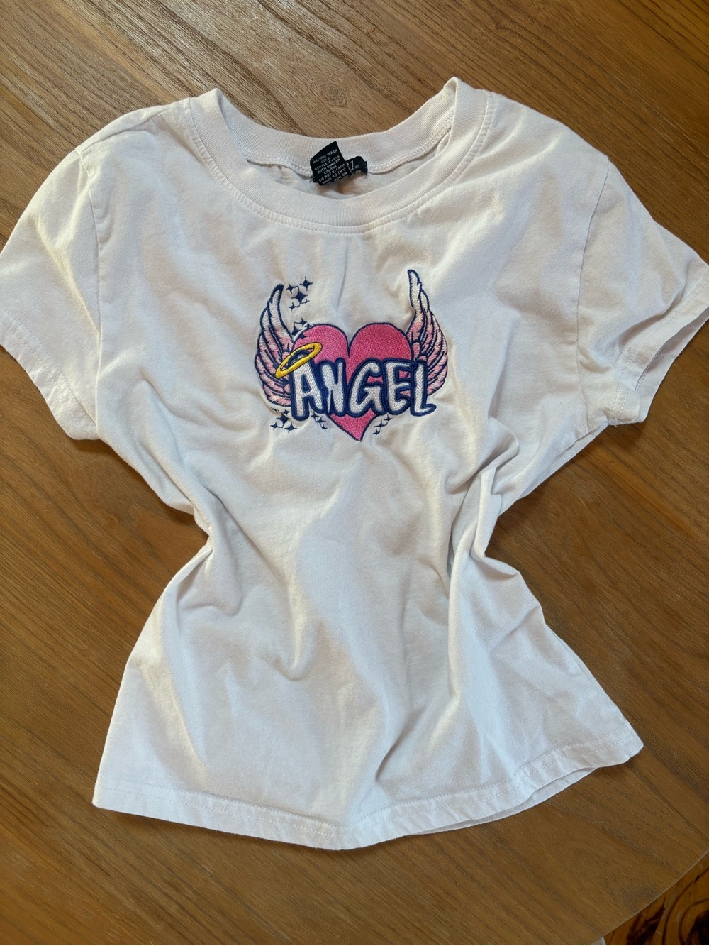 Y2K Angel Graphic Baby Tee